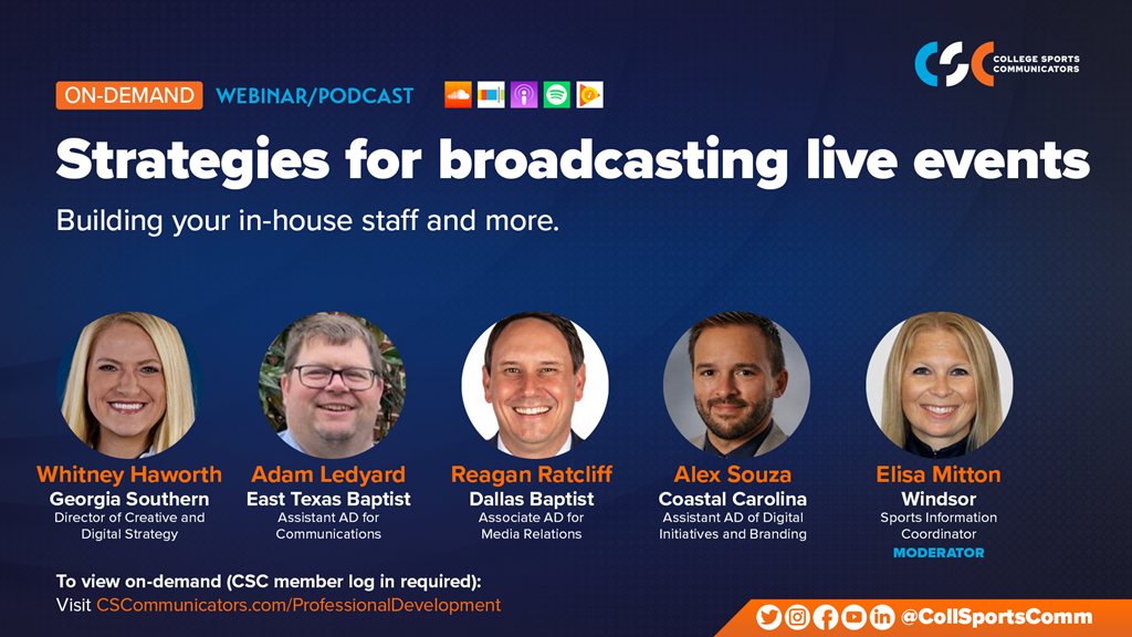 On-demand webinar/podcast: Strategies for broadcasting your live events